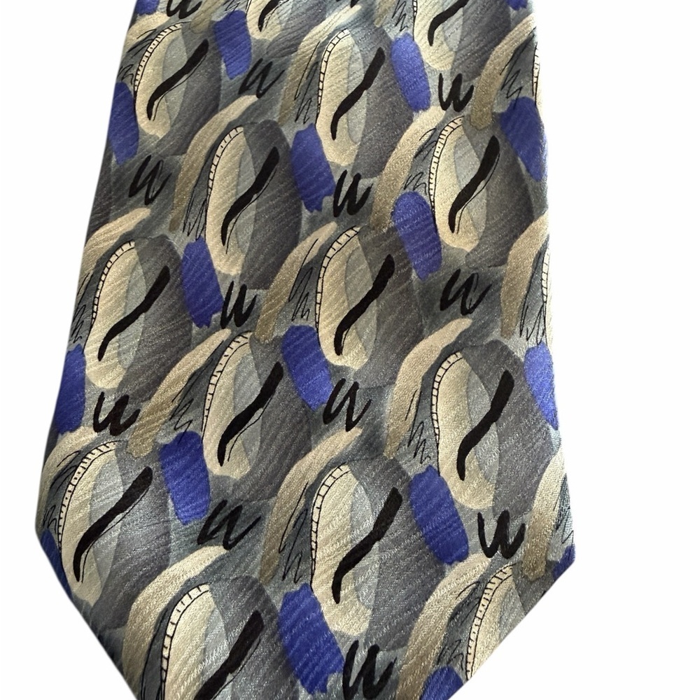 J Garcia Silk Tie Northern Lights Collection 15 Fifteen Vintage Gray Blue 1996
